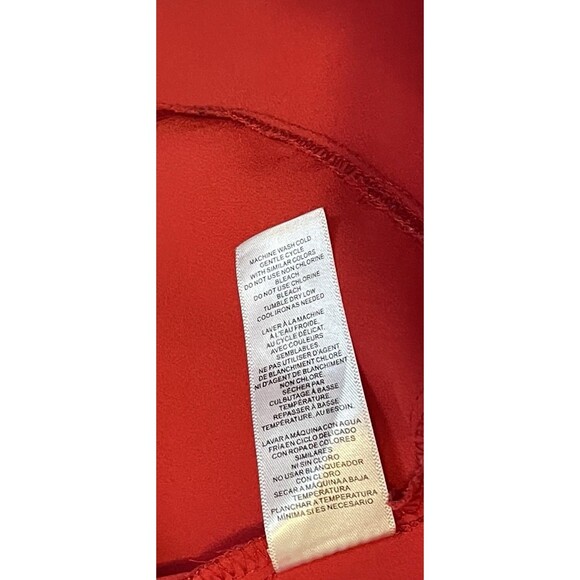 Signature Collection Shirt Sleeveless Hi-low Ruffle Hem Red Blouse Women’s 1X - Picture 3 of 10